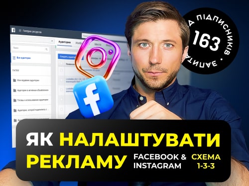 Налаштування реклами Facebook та Instagram 2025 | Запуск по схемі 1-3-3